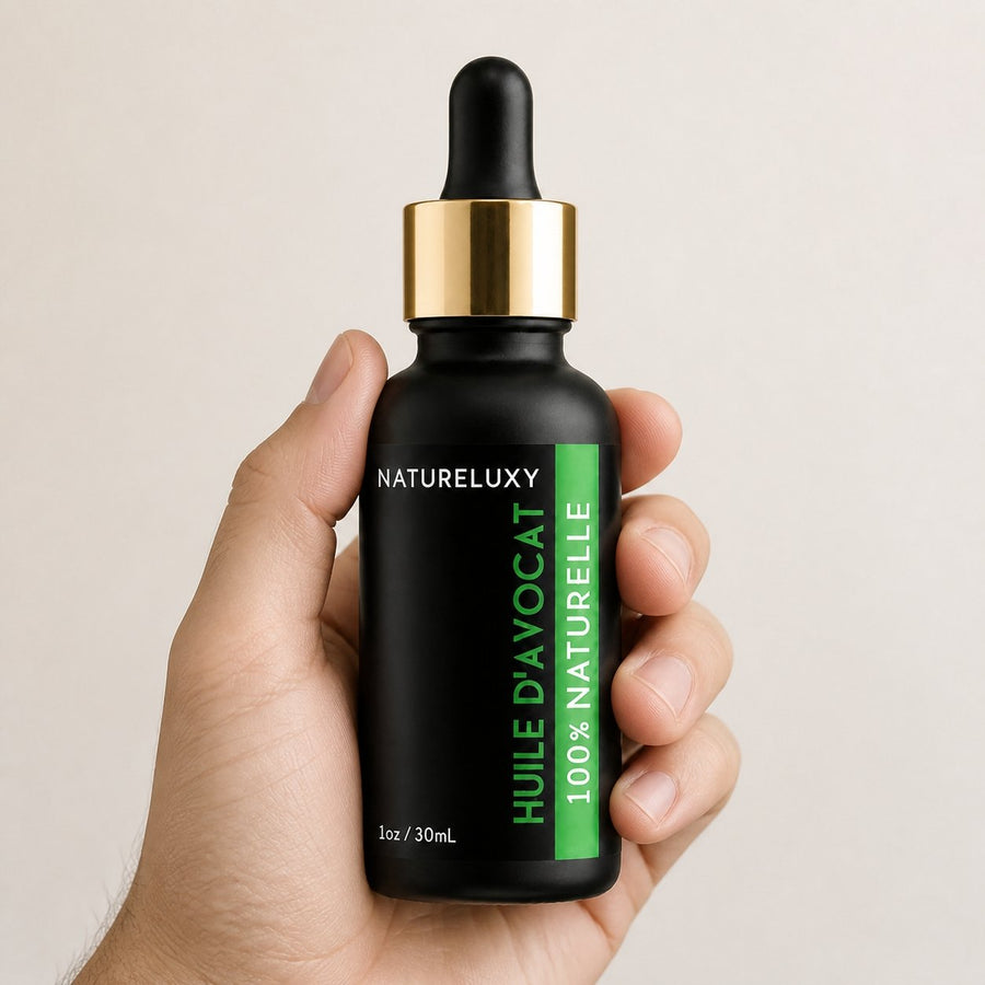 Huile végétale d'Avocat 30mL pipette 100% naturelle – taille et contenance réelles du produit en main