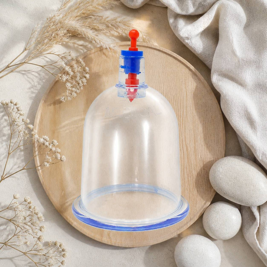 Lot de 100 Ventouses 7cm - Thérapie Set pour Secs et Humide – composition flat lay avec éléments naturels, vue du dessus