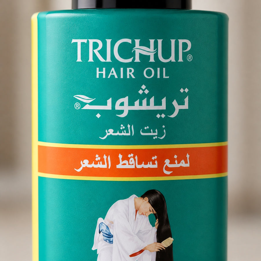 3 Huile Anti-Chute Soin Indien Trichup 50mL -10% – gros plan sur la texture