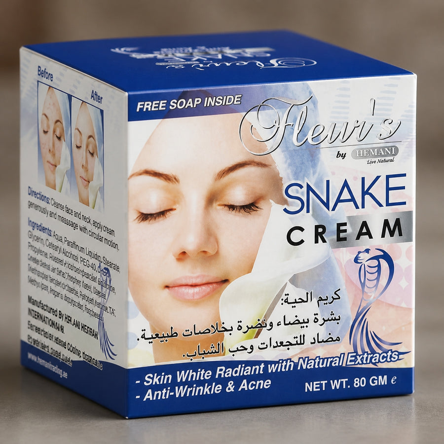 Crème de Serpent Hemani Anti-Acné – gros plan sur la texture