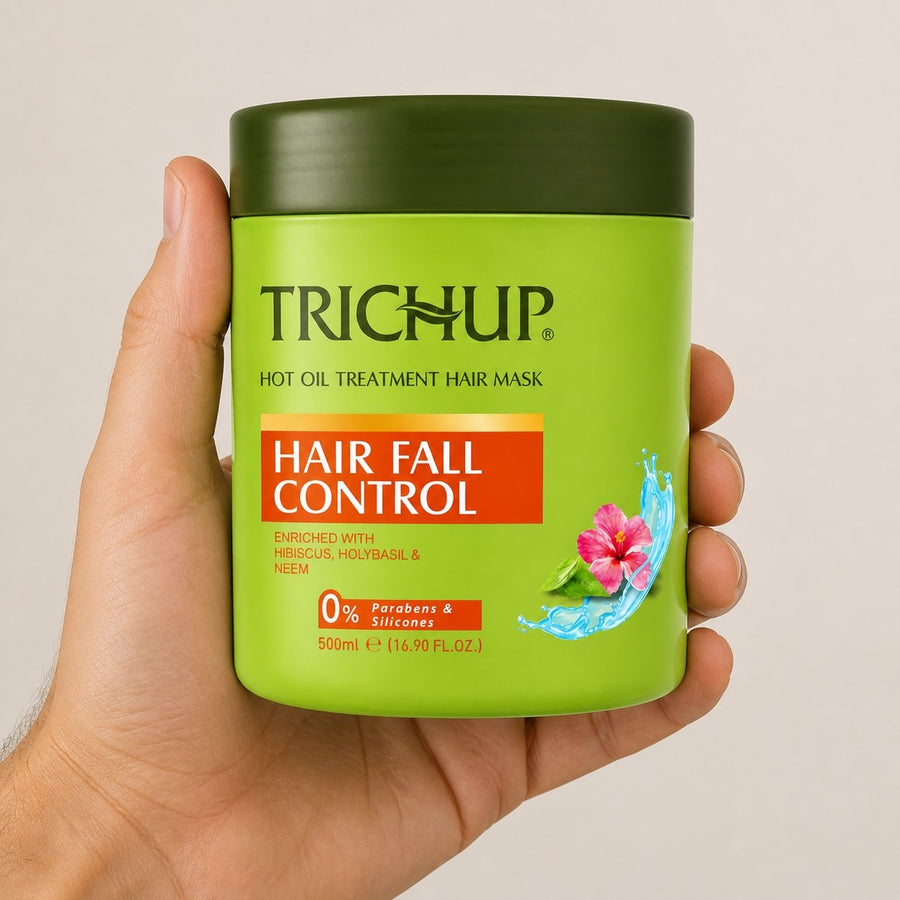 Masque Capillaire Anti-chute 500mL Trichup – taille et contenance réelles du produit en main