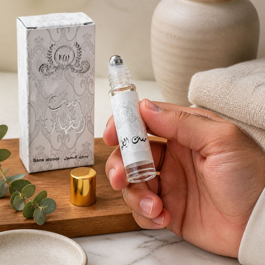 Musc Tahara Blanc à Bille 6 ml – application en situation réelle, geste de soin quotidien