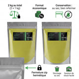 Sidr en poudre (feuilles de jujubier) – Pack 2×1 kg – 100% naturel – Origine Maroc – NATURELUXY