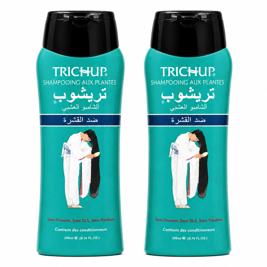 2 Shampoings Soin Indien Anti-pelliculaire  Trichup 200ml – packshot sur fond blanc