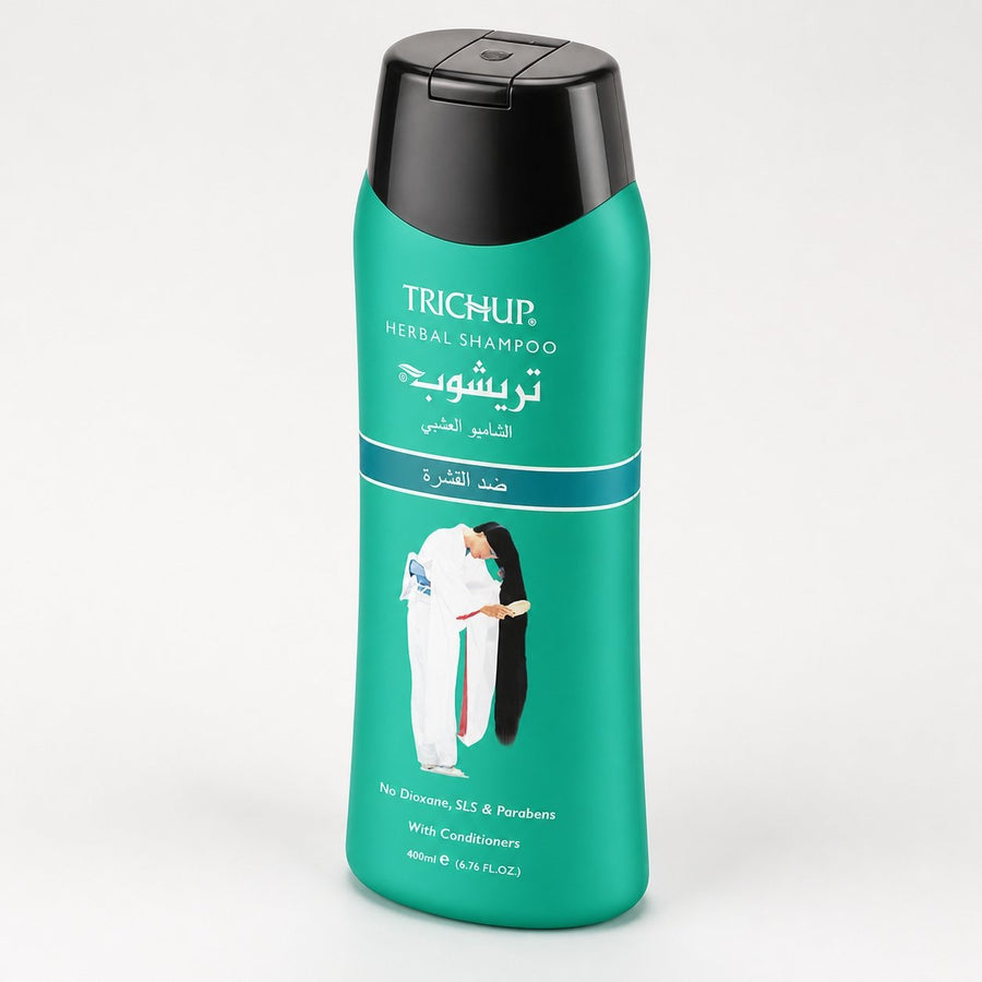 Shampoing Soin Indien Anti-pelliculaire Trichup - 400ml – présentation vue de trois quarts