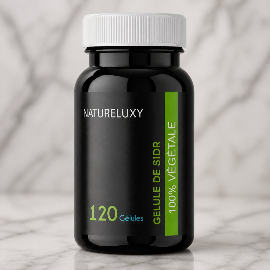 120 Gélules de Sidr – gros plan sur les détails et la finition du packaging