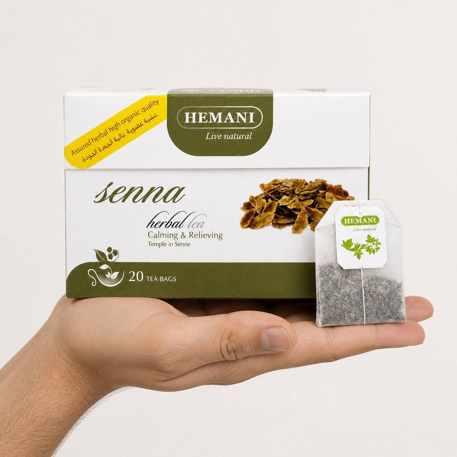 Tisane de Séné Hemani 20 Sachets - Infusion Plantes – taille et contenance réelles du produit en main