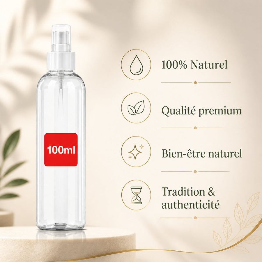 Vaporisateur 30mL + Vaporisateur 60mL + Vaporisateur 100mL – infographie des bienfaits et des ingrédients clés