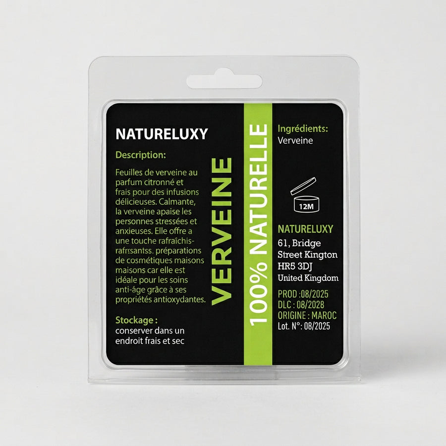 NATURELUXY Verveine - étiquette arrière ingrédients