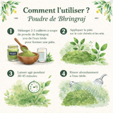 Poudre de Bhringraj Elina - 100% Pure et Naturelle pour la Croissance des Cheveux