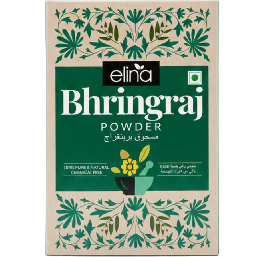 Poudre de Bhringraj Elina 100% pure et naturelle – soin capillaire 100g