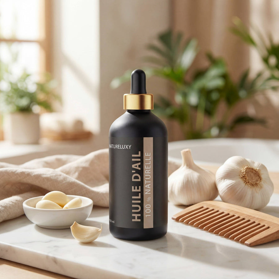 Huile d'Ail 100mL Pipette 100% Naturelle – produit naturel présenté par Natureluxy