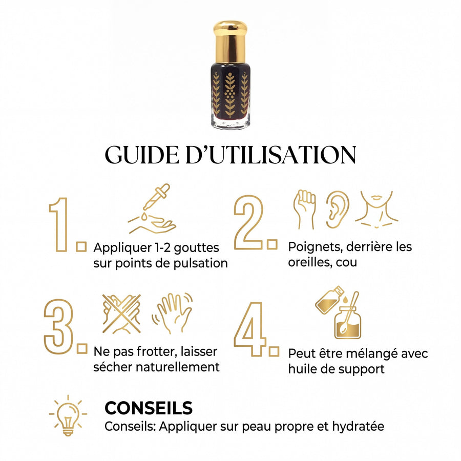 Huile essentielle de Musc Noir Black Musk 6 mL + Applicateur – produit naturel présenté par Natureluxy