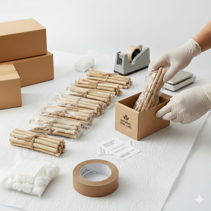 Siwak miswak lot 20 – bâtonnets végétaux hygiène buccale Natureluxy