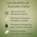 Pierre d'Alun Poudre Surfine - 1kg - Déo Naturel - Potassium Medical & Care