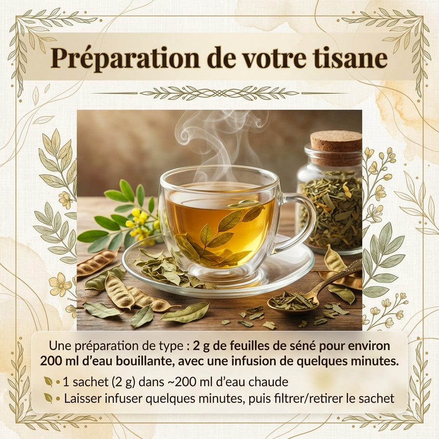 Tisane au séné – 60 sachets (3 boîtes x 20) Hemani