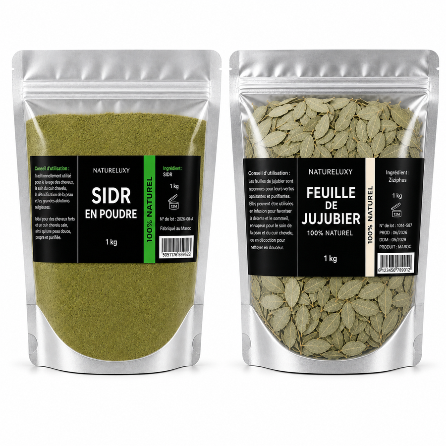 Pack Sidr 2 kg — Poudre + Feuilles de Jujubier