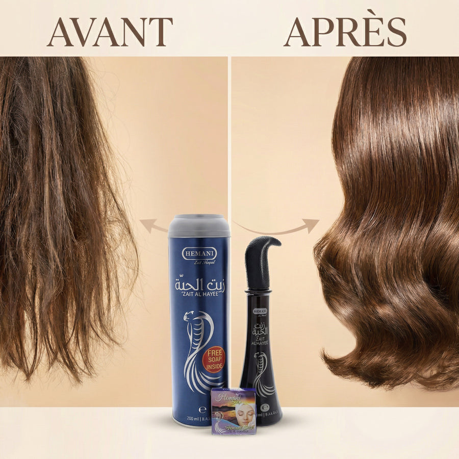 Lot x5 Huile capillaire Zait Al Hayee (Huile de Serpent) Hemani 250 mL – Soin cheveux & barbe
