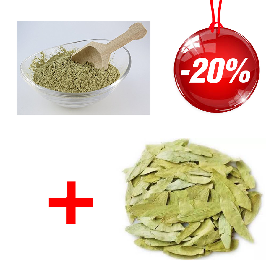 Pack Feuilles de séné - 80 g 100% Naturel + Poudre de Sidr 80g -20%