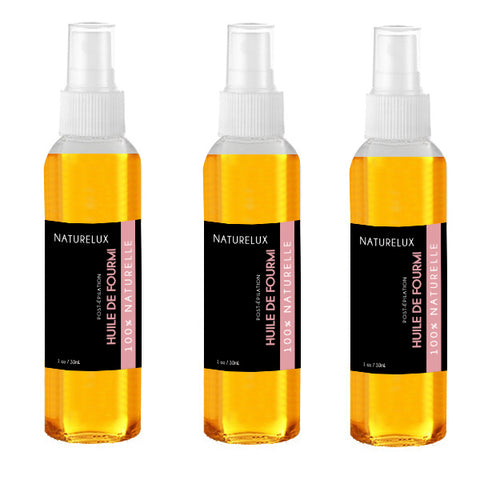 3 Huile de Fourmi Contre la Pousse des Poils 100mL Spray 100% Naturelle -10%