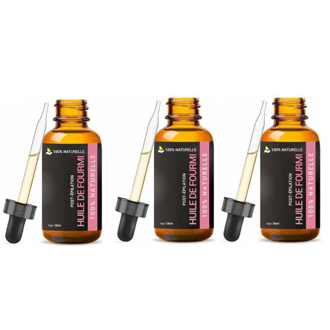 3 Ameisenöle gegen Haarwuchs 30 ml Pipette -10 % 