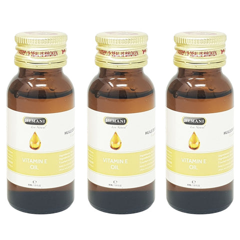 3 Huile de Vitamine E 30mL 100% Naturelle Hemani -10%