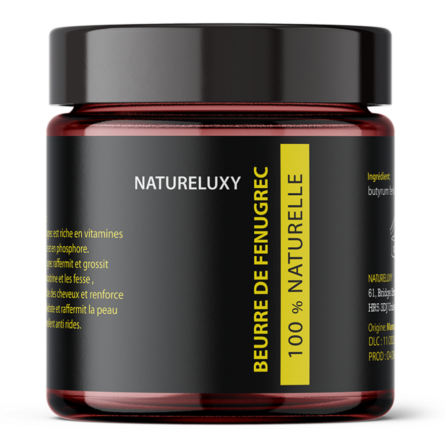 Beurre de Fenugrec Pur & Concentré 200g Natureluxy - Soin Corps et Cheveux