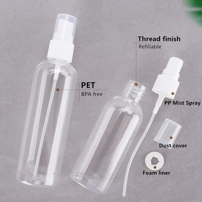 Lot de 12 Flacons Vaporisateur 100ml Vide Sac Atomiseur de Poche Spray Plastique