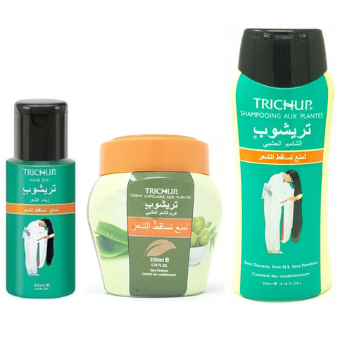 Pack Anti-Chute Soin Indien Huile & Shampoing & Crème Capillaire
