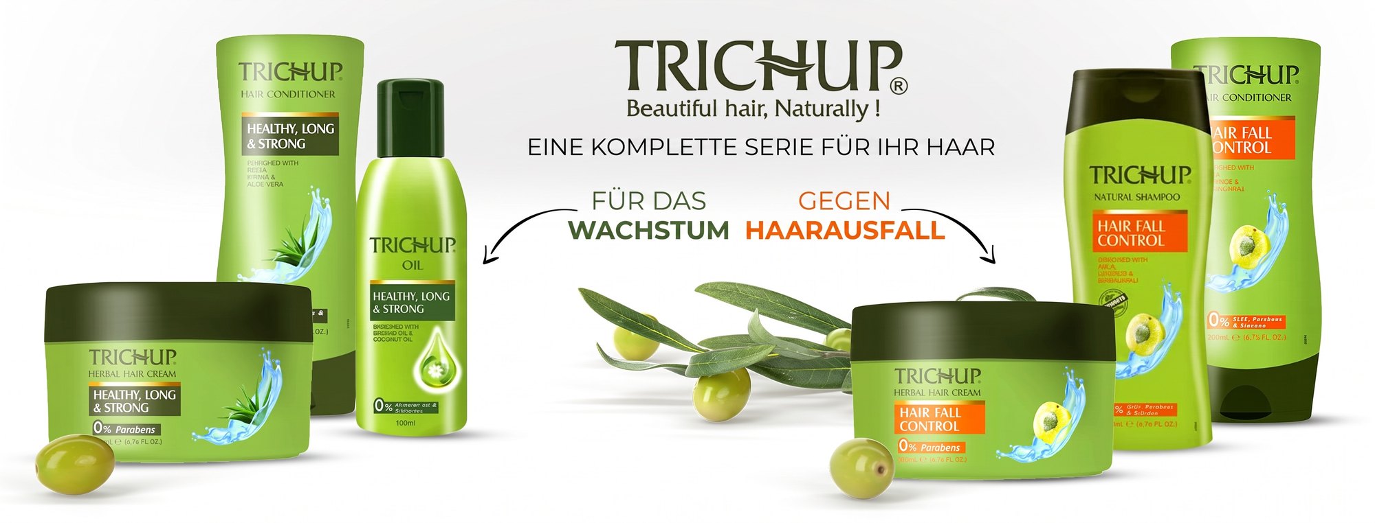 Trichup : gamme de soins capillaires à base de plantes pour la pousse et contre la chute des cheveux